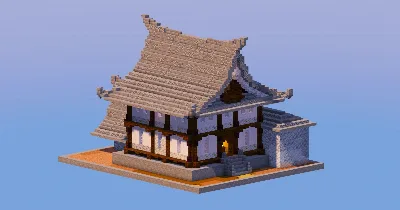 Gray Japanese Temple House — Minecraft Build by LeonisBuilds