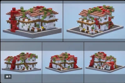 Fantasy Greek Houses 1-5 — Minecraft Build by LeonisBuilds