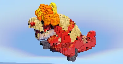 Crocalor from Pokemon — Minecraft Build by LeonisBuilds