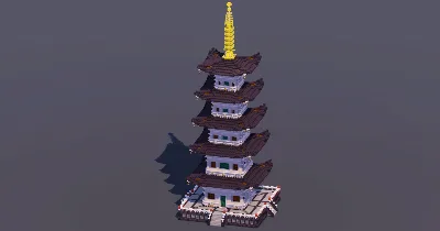 Japanese Pagoda Black — Minecraft Build by MellowHat