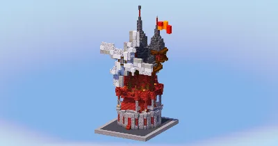Mangrove Red Medieval Windmill — Minecraft Build by LeonisBuilds