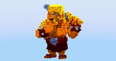 Barbarian from Clash of Clans — Minecraft Build by LeonisBuilds