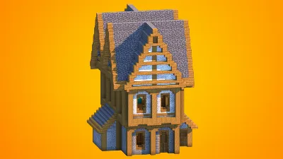 Medieval Triple-Gable Townhouse | Fully Furnished Interior — Minecraft Build by RaekonBuilds