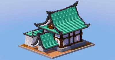 Japanese Temple House Dark Copper — Minecraft Build by LeonisBuilds