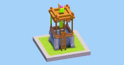 Clash of Clans Archer Tower Level 5 — Minecraft Build by LeonisBuilds