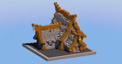 Stone Medieval House 2 — Minecraft Build by LeonisBuilds