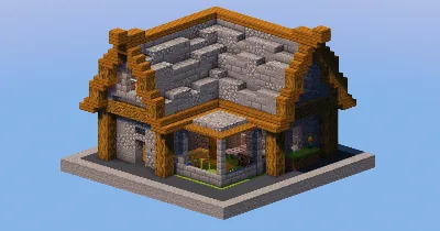 Stone Beginner House — Minecraft Build by LeonisBuilds