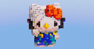 Hello Kitty from Hello Kitty — Minecraft Build by LeonisBuilds