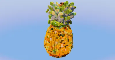 Pineapple Fruit — Minecraft Build by LeonisBuilds