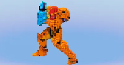 Samus Aran from Metroid — Minecraft Build by LeonisBuilds
