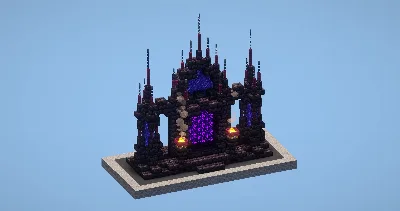 Gothic Nether Portal — Minecraft Build by LeonisBuilds