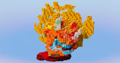 Terastal Ogerpon Hearthflame Mask from Pokemon — Minecraft Build by LeonisBuilds
