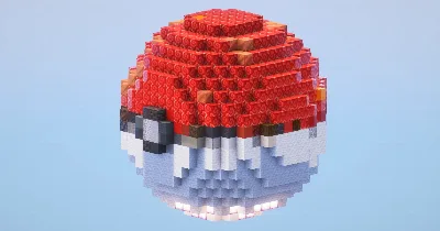 Pokeball small‎ — Minecraft Build by LeonisBuilds