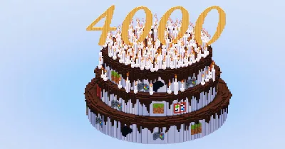 4000 Followers on Patreon Cake | FREE — Minecraft Build by LeonisBuilds