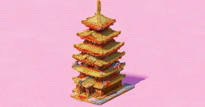 Pink Pagoda Sakura — Minecraft Build by EasternRealms