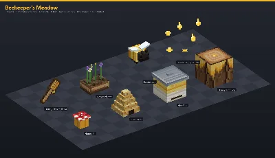 Beekeeper's Meadow Asset [Java + Bedrock + Blockbench] — Minecraft Resource Pack by ScorpionTeam