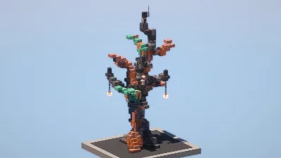 Steampunk Tree — Minecraft Build by LeonisBuilds