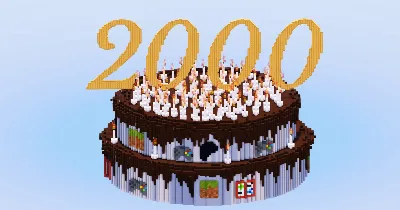 2000 Followers on Patreon Cake | FREE — Minecraft Build by LeonisBuilds