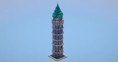 Cyan Tower — Minecraft Build by LeonisBuilds