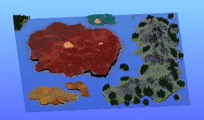 Survival Multibiome Islands 2000x2000 Blocks Custom Map, Crimson, Warped, Mesa, Autumn forest, Mountains, Taiga, Mega Taiga, Lava pools — Minecraft Build by LeonisBuilds