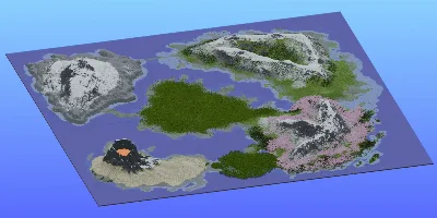 Survival Multibiome 3000x3000 Blocks Custom Map: Volcano, Mountains, Taiga, Cherry, Jungle, Desert, Swamp, Mangrove, Birch — Minecraft Build by LeonisBuilds
