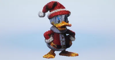Christmas Donald Duck — Minecraft Build by LeonisBuilds