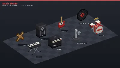 Music Studio Asset Download [Java + Bedrock + Blockbench] — Minecraft Resource Pack by ScorpionTeam