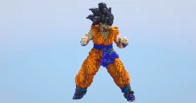 Goku‎ — Minecraft Build by LeonisBuilds