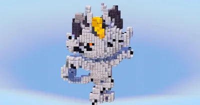 Alolan Meowth from Pokemon — Minecraft Build by LeonisBuilds