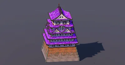 Magical Amethyst Japanese Castle — Minecraft Build by MellowHat