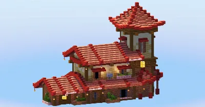 Red Japanese House 2 — Minecraft Build by LeonisBuilds