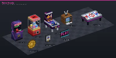 Retro Arcade Asset Download [Java + Bedrock + Blockbench] — Minecraft Resource Pack by ScorpionTeam