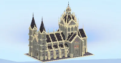 Sandstone Gothic Cathedral — Minecraft Build by LeonisBuilds