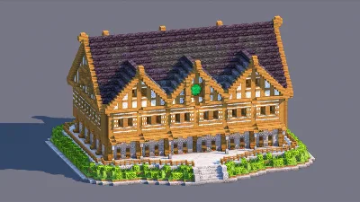 Medieval Trading Hall - Fully Decorated Interior | Download — Minecraft Build by RaekonBuilds
