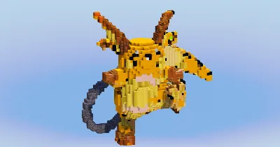 Raichu from Pokemon — Minecraft Build by LeonisBuilds