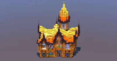 Yellow Medieval Fantasy House — Minecraft Build by MellowHat
