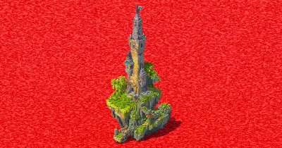 Floating Island Tower Tropical — Minecraft Build by ImpossibleBuilds