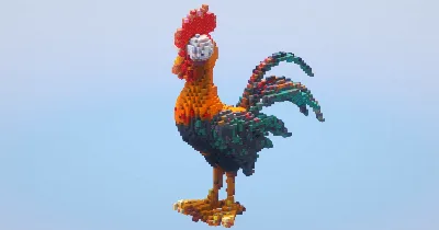 Hay Day Rooster‎ — Minecraft Build by LeonisBuilds