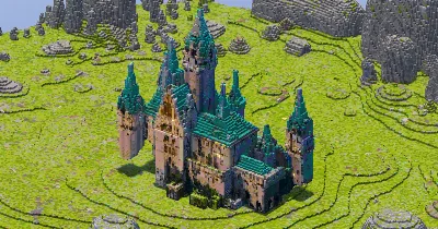 Mountain Castle — Minecraft Build by StrongholdStudios