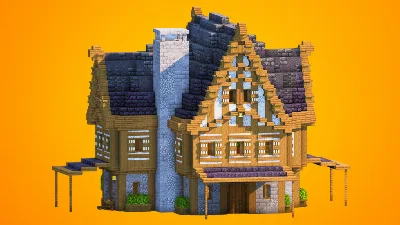 Survival Medieval House | Complete Interior & Schematic — Minecraft Build by RaekonBuilds