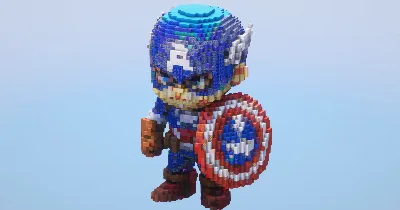 Captain America — Minecraft Build by LeonisBuilds