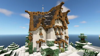 Elven House #3 (Java/Bedrock) — Minecraft Build by Lindolas