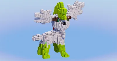Shaymin Sky from Pokemon — Minecraft Build by LeonisBuilds
