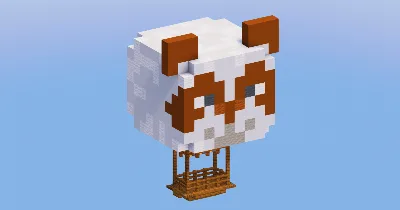 Brown Panda Hot Air Balloon — Minecraft Build by LeonisBuilds