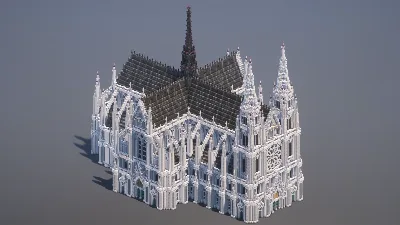 Classic Gothic Cathedral — Minecraft Build by MellowHat