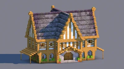 Medieval House – Fully Decorated Interior | Download — Minecraft Build by RaekonBuilds
