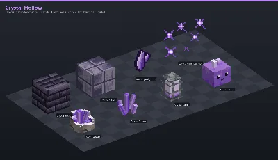 Crystal Hollow Asset [Java + Bedrock + Blockbench] — Minecraft Resource Pack by ScorpionTeam