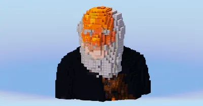 Charles Darwin Bust — Minecraft Build by LeonisBuilds