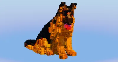 German Shepherd Dog — Minecraft Build by LeonisBuilds