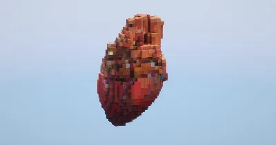 Human heart small — Minecraft Build by LeonisBuilds